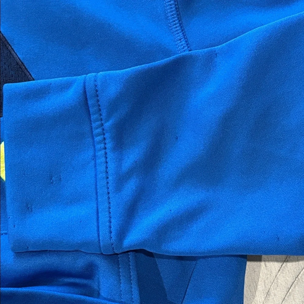 Adidas Kids Blue Hoodie with Yellow Stripes Boys Size 7